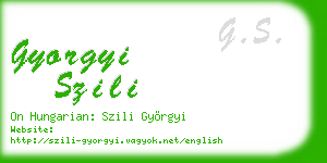 gyorgyi szili business card