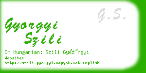 gyorgyi szili business card